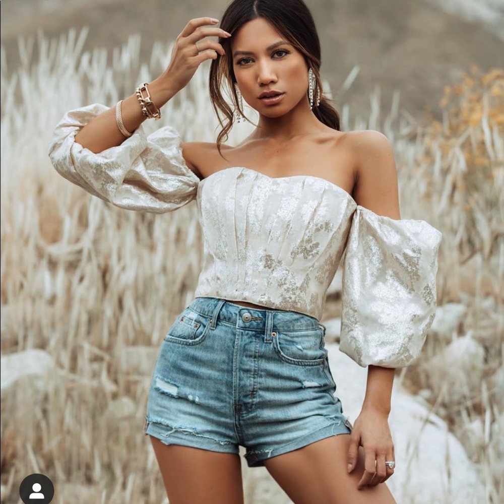 H&M conscious exclusive bohemian corset top